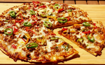 Que diriez-vous d’une pizza à la viande hachée et poivrons ?